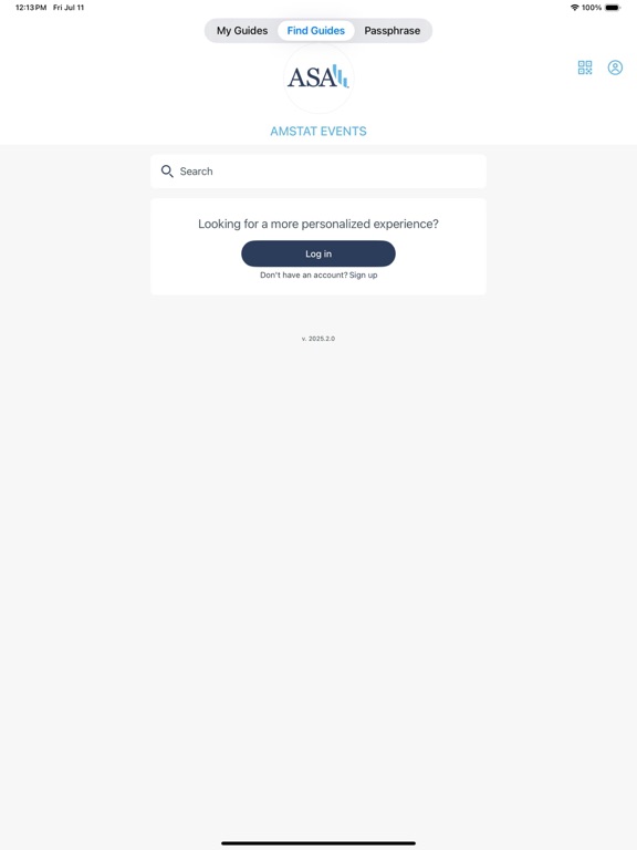 Amstat Events app screenshot
