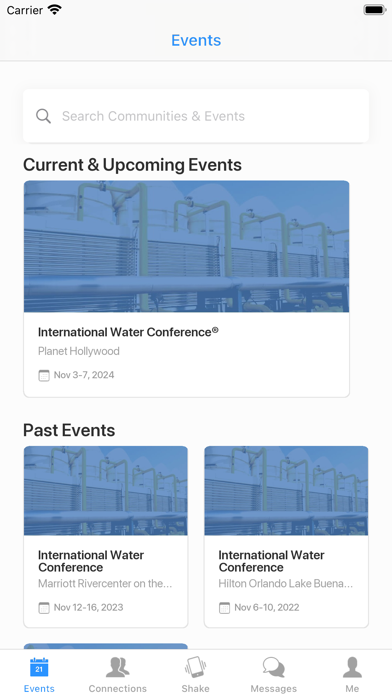 International Water Conference Screenshot