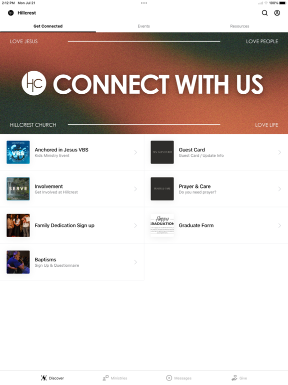 Hillcrest WA iPad screenshot 1 - Education app