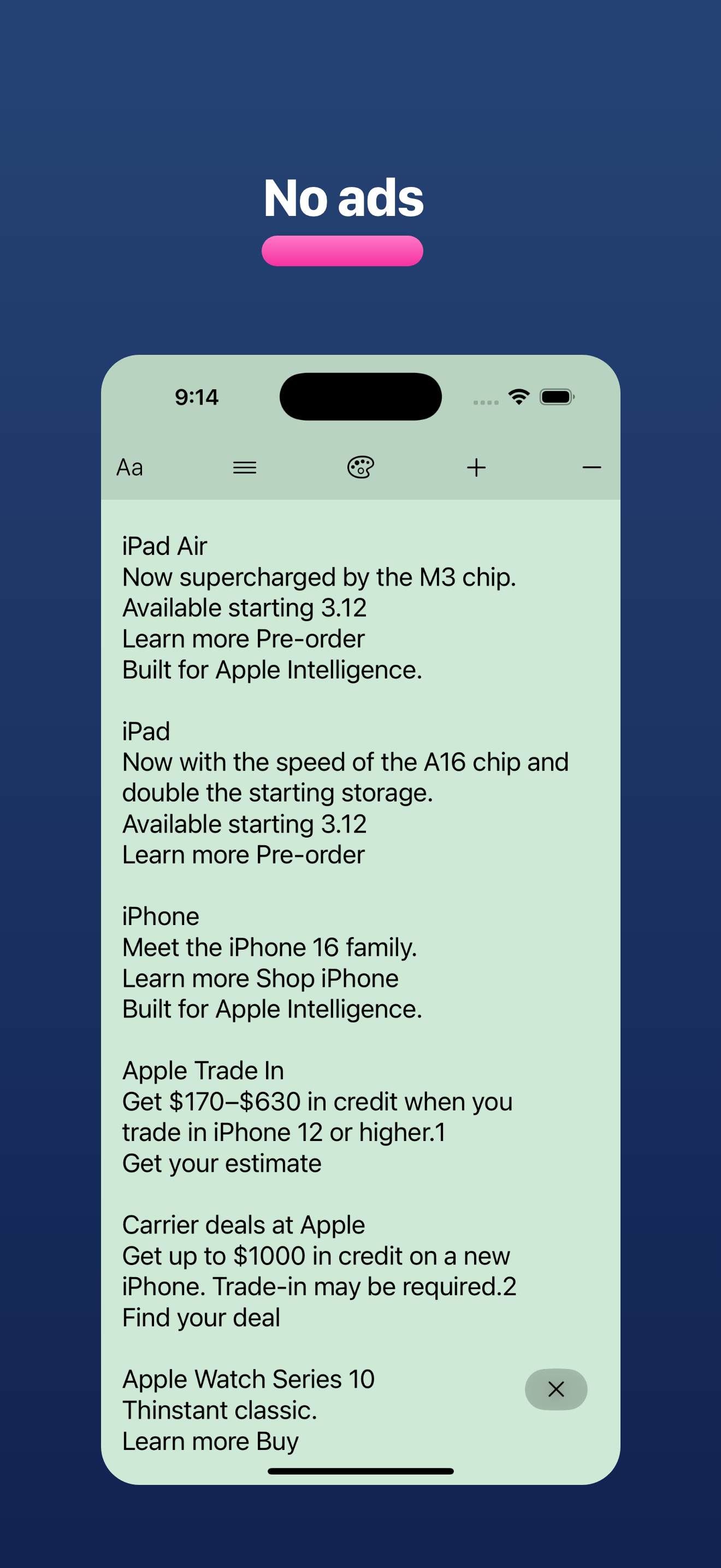 Lirely: Reader Mode Browser screenshot 3
