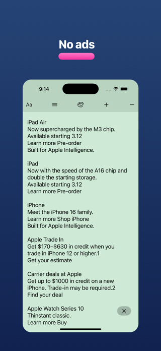Lirely: Reader Mode Browser Screenshot 3 of 5