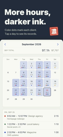 Work Log: Billable Hours & Pay Screenshot 6 of 8