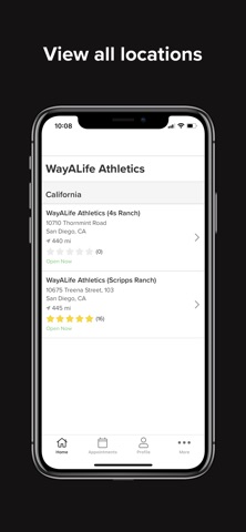 WayALife Athletics iPhone screenshot