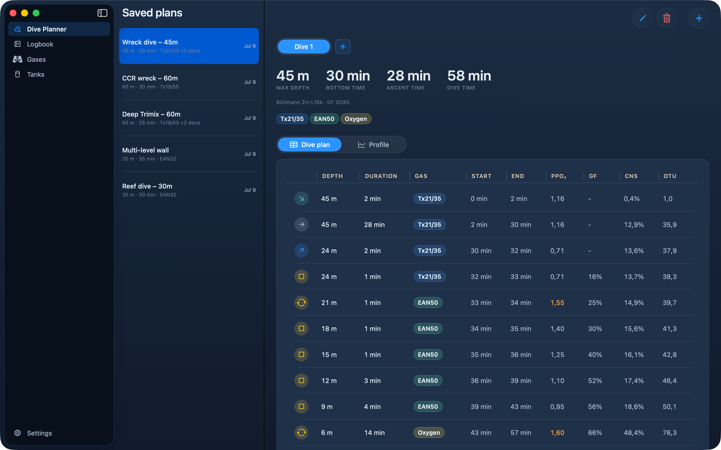 Fathom Dive Planner screenshot 11