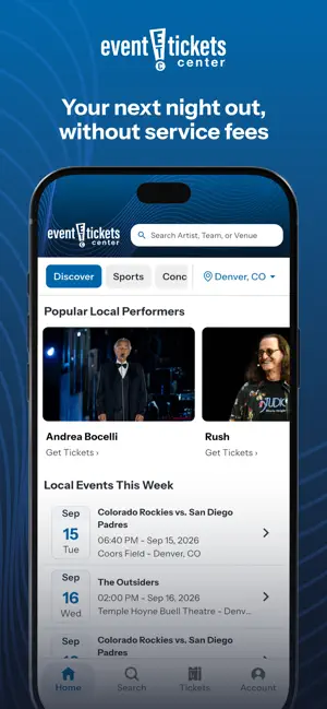 Event Tickets Center screenshot 1