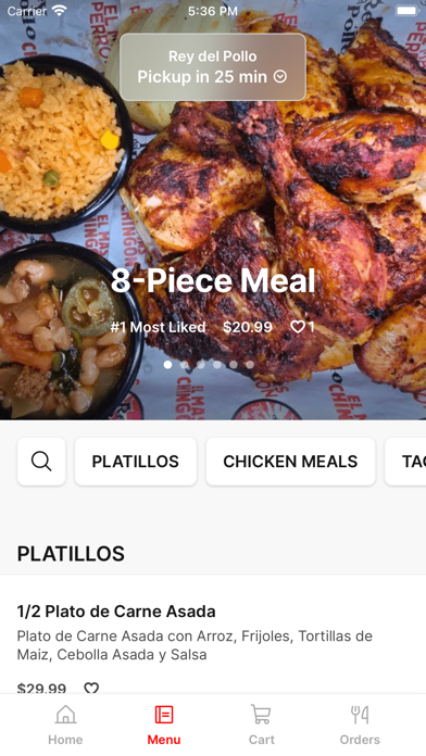 Rey del Pollo To Go iPhone screenshot 2 - Food & Drink app