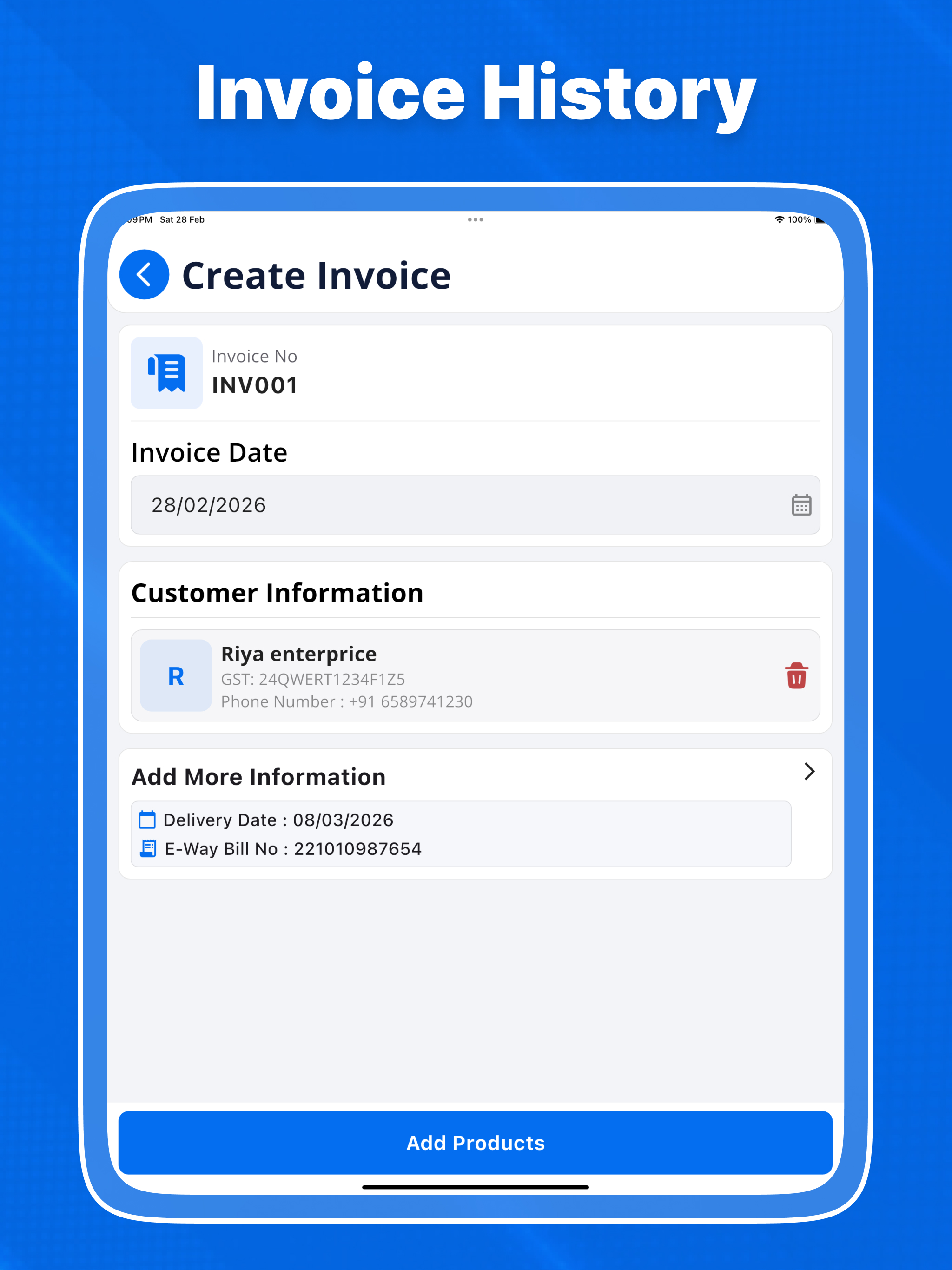 Gst Invoice and Billing app
