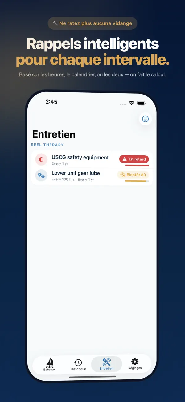 Screenshot #3 pour Skipper: Boat Maintenance Log