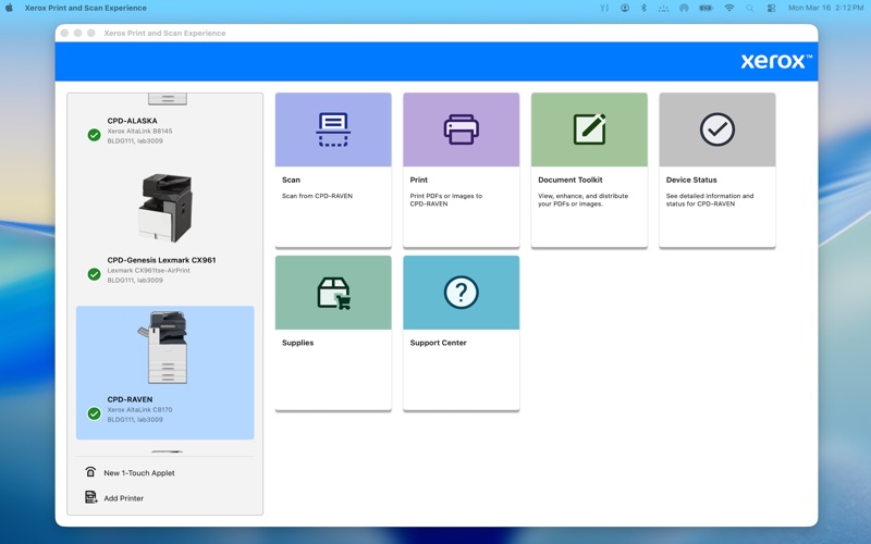 Xerox Print & Scan Experience screenshot 1