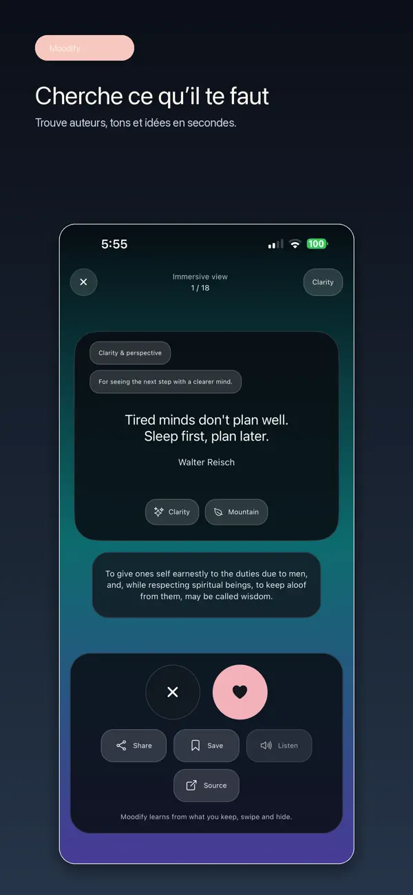 Screenshot #2 pour Moodify Citations