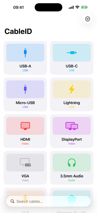 Cable & Connector ID Guide Screenshot 1 of 3