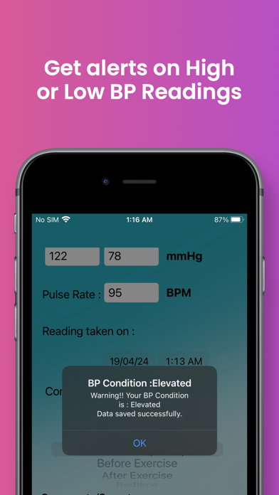Screenshot 2 of BP Tracker Plus App