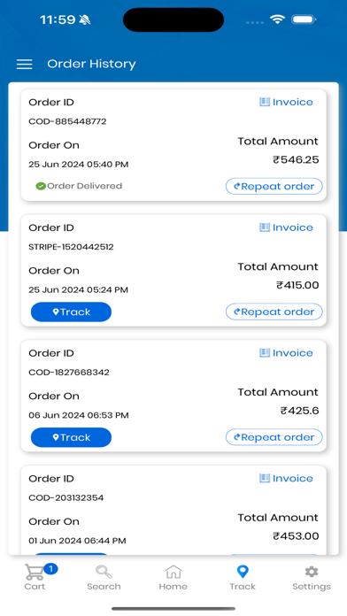 DeliveryForX Customer Screenshot