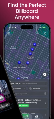 Vue - Book a Digital Billboard iPhone screenshot