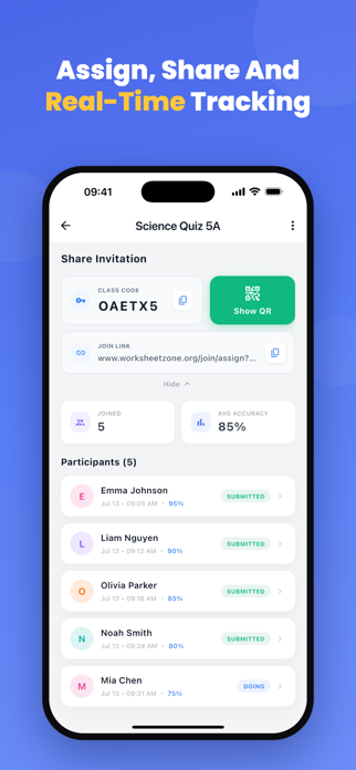 Worksheetzone: AI Quiz Maker Screenshot 3 of 7