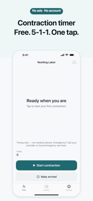 Contraction Timer by Nestling screenshot 1