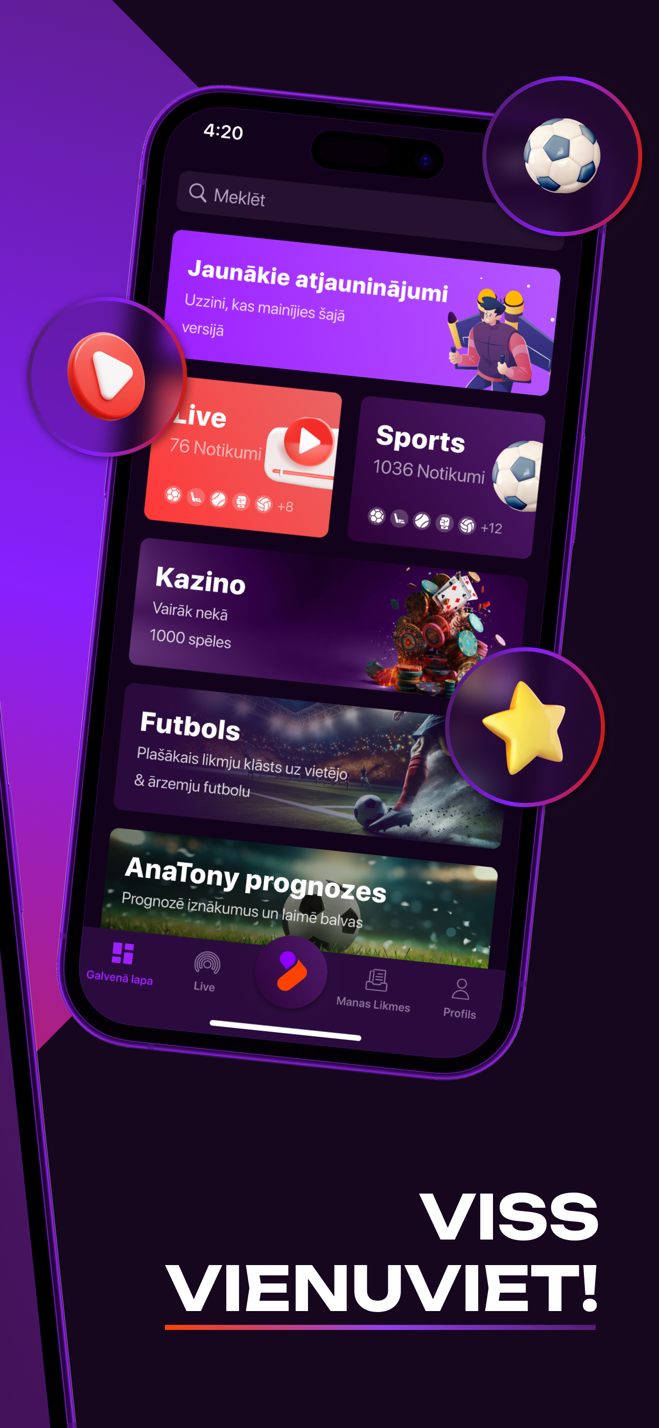 Tonybet Sports betting, Casino screenshot 2
