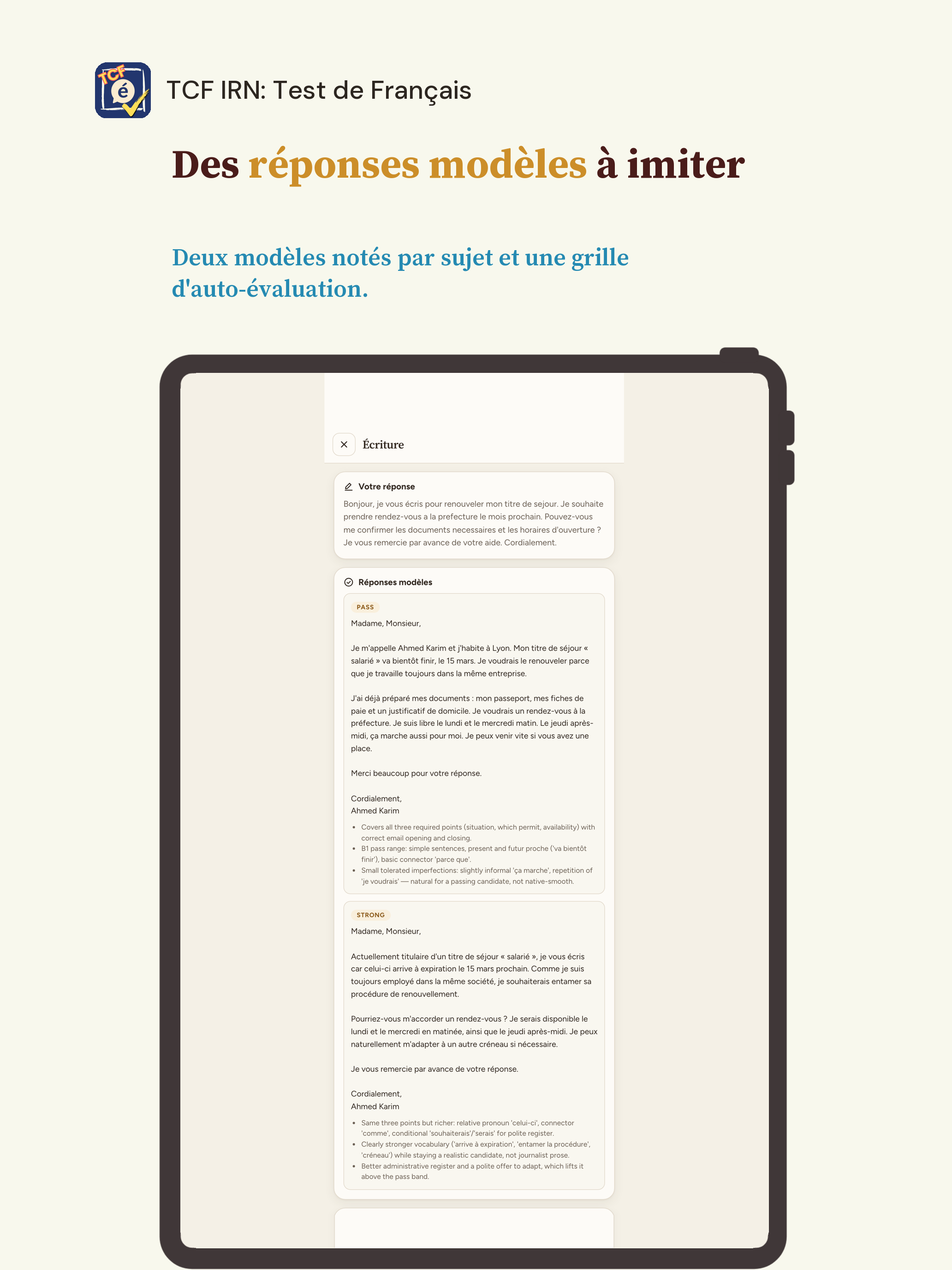 TCF IRN: Test de Français screenshot 12