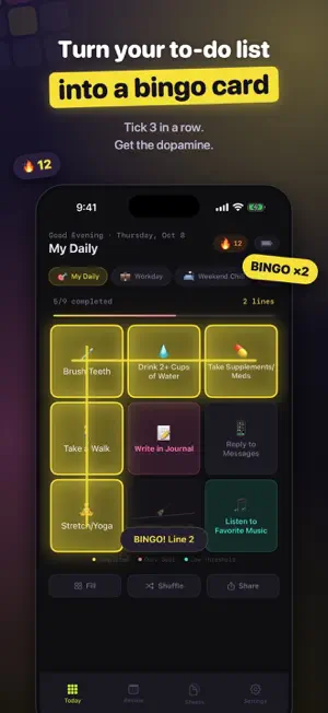 Bingo Life: ADHD Planner screenshot 1