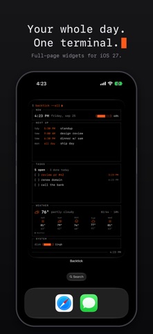 Backtick: Terminal Widgets Screenshot 1 of 6