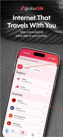 Gjirafa eSIM: Travel Data SIM Screenshot 1 of 8