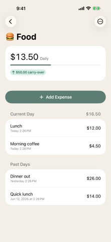 Wren – Daily Expense Tracker iPhone screenshot