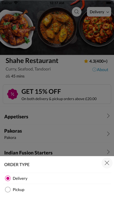 Shahe Restaurant. Screenshot