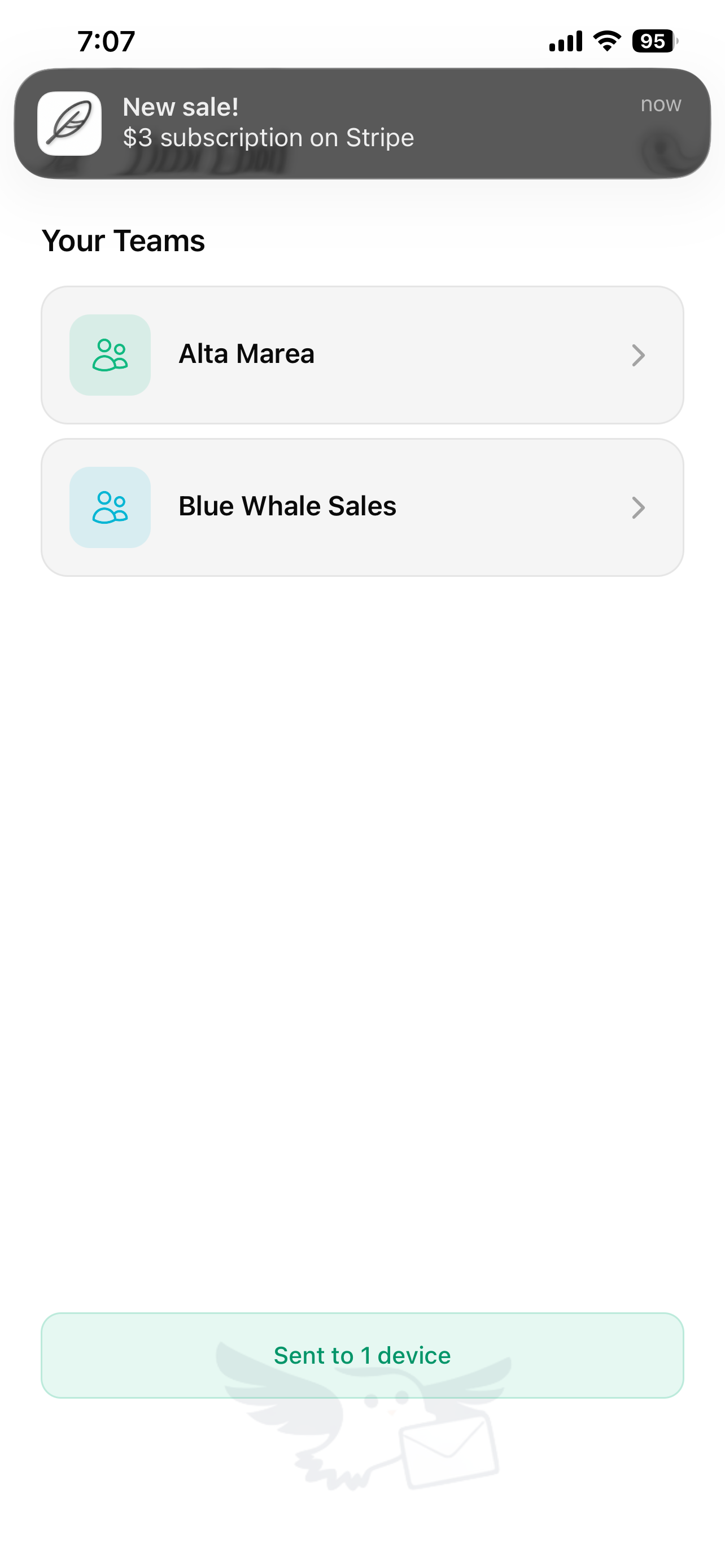Tiny Owl - Team Notifications
