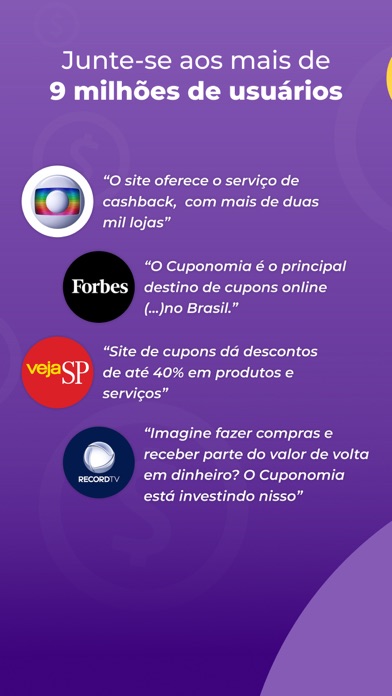 Cuponomia: Cupons e Cashback Screenshot