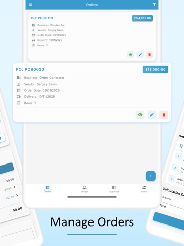 PO: Purchase Order Generator iPad screenshot