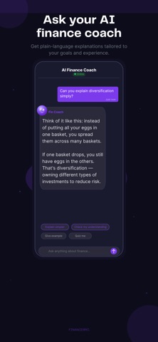 Financebro: AI Finance Teacher iPhone screenshot