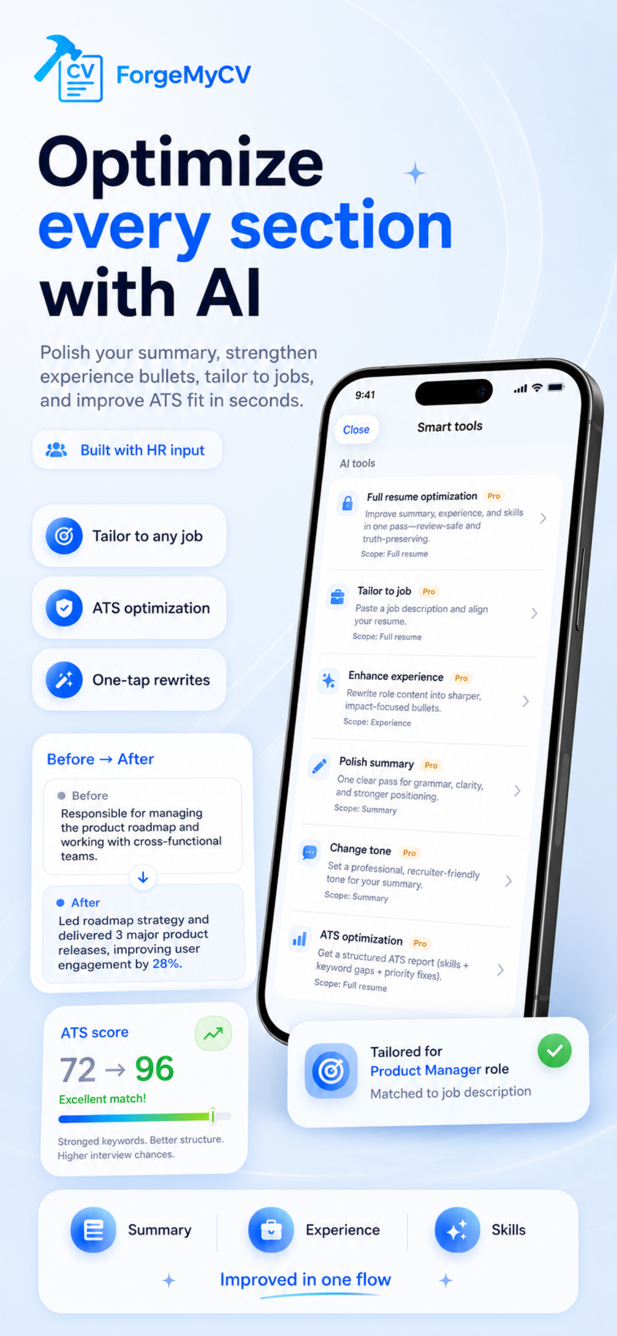 AI Resume Builder : ForgeMyCV