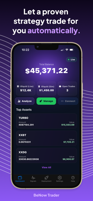 BeNow: AI Crypto Trader Bot Screenshot 1 of 5