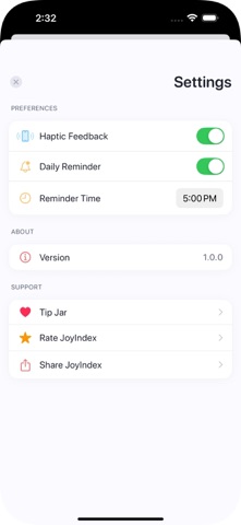 JoyIndex: Gratitude Journal screenshot