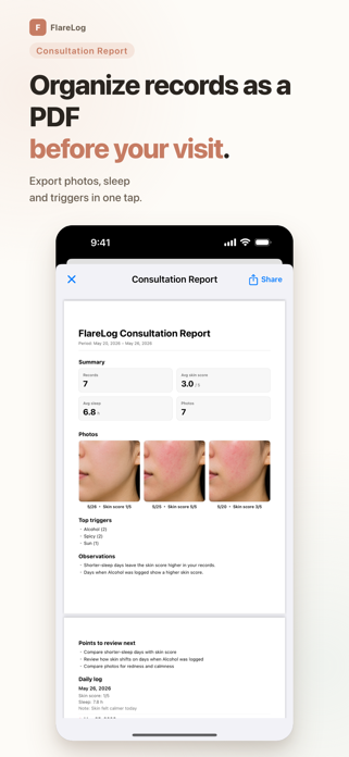 Eczema Tracker - FlareLog Screenshot 5 of 6