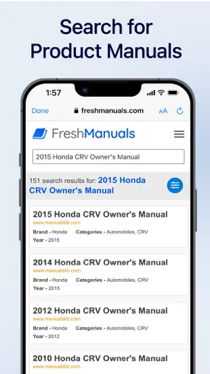 Captura de pantalla de Manuals: Access Free Manuals en iPhone 2