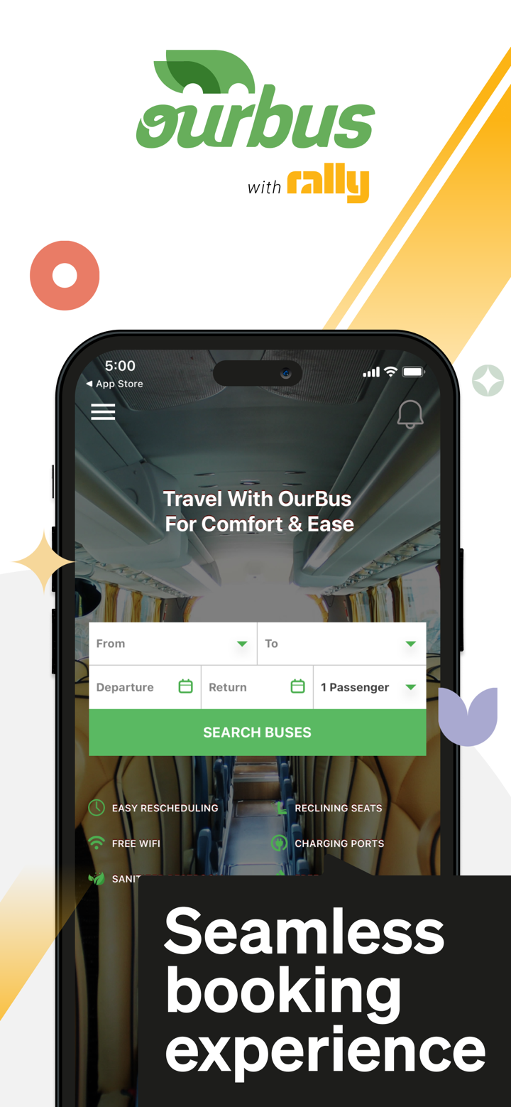 Ride with OurBus App screenshot 1