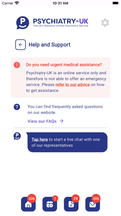 Psych-UK MedQare Companion Screenshot
