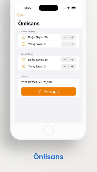 KPSS - Puan Hesaplama Screenshot