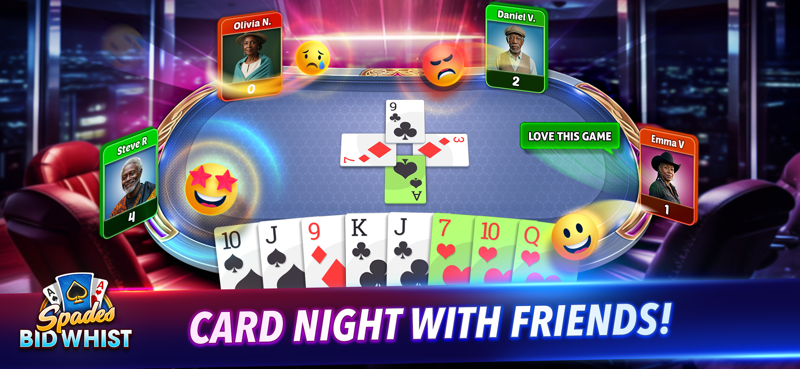 Spades Bid Whist: Card Games