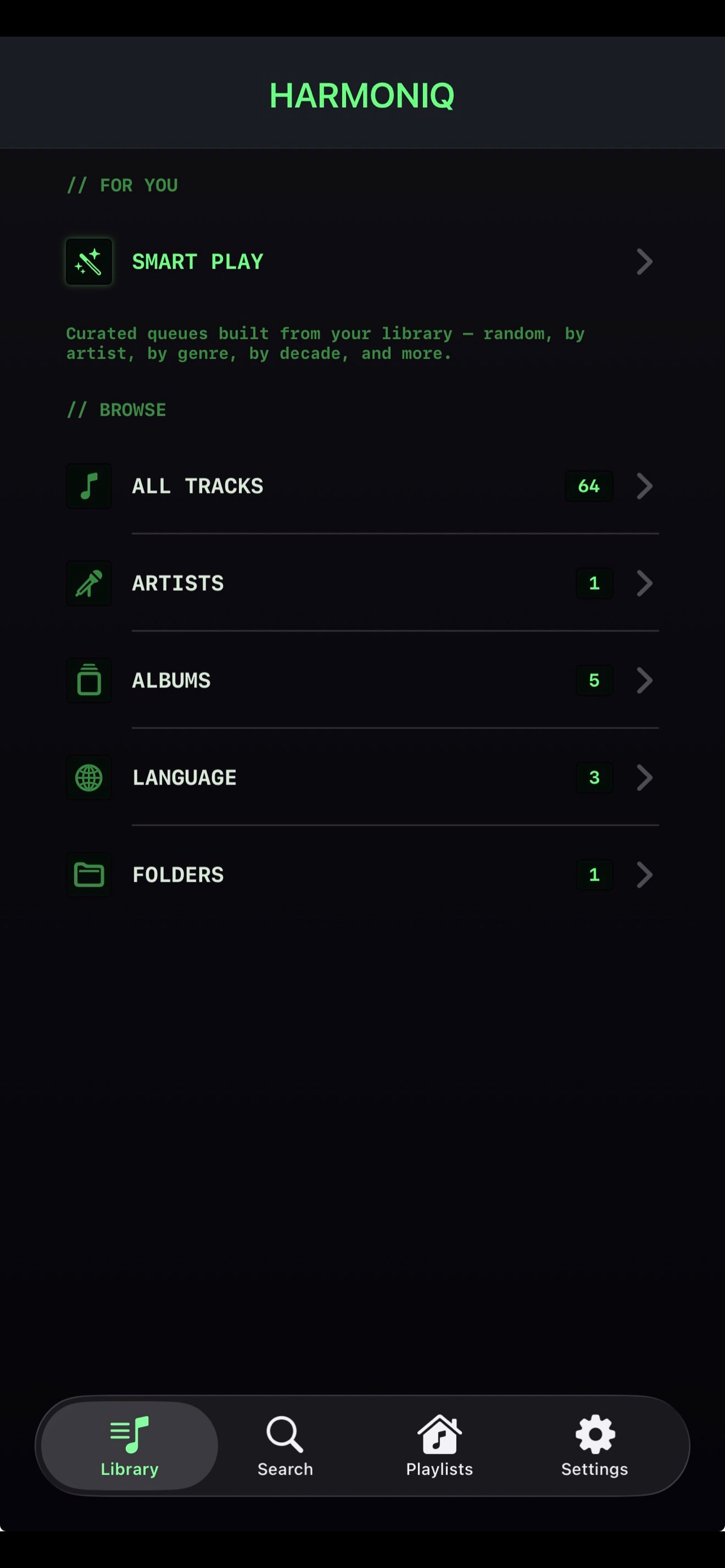 HarmonIQ Music Player