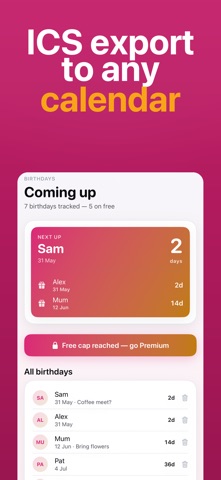 Birthday Tracker Plus Screenshot 5 of 5