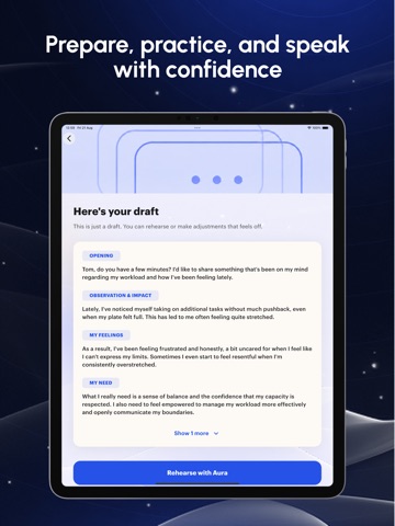 Aura: AI Wellness Companion iPad screenshot