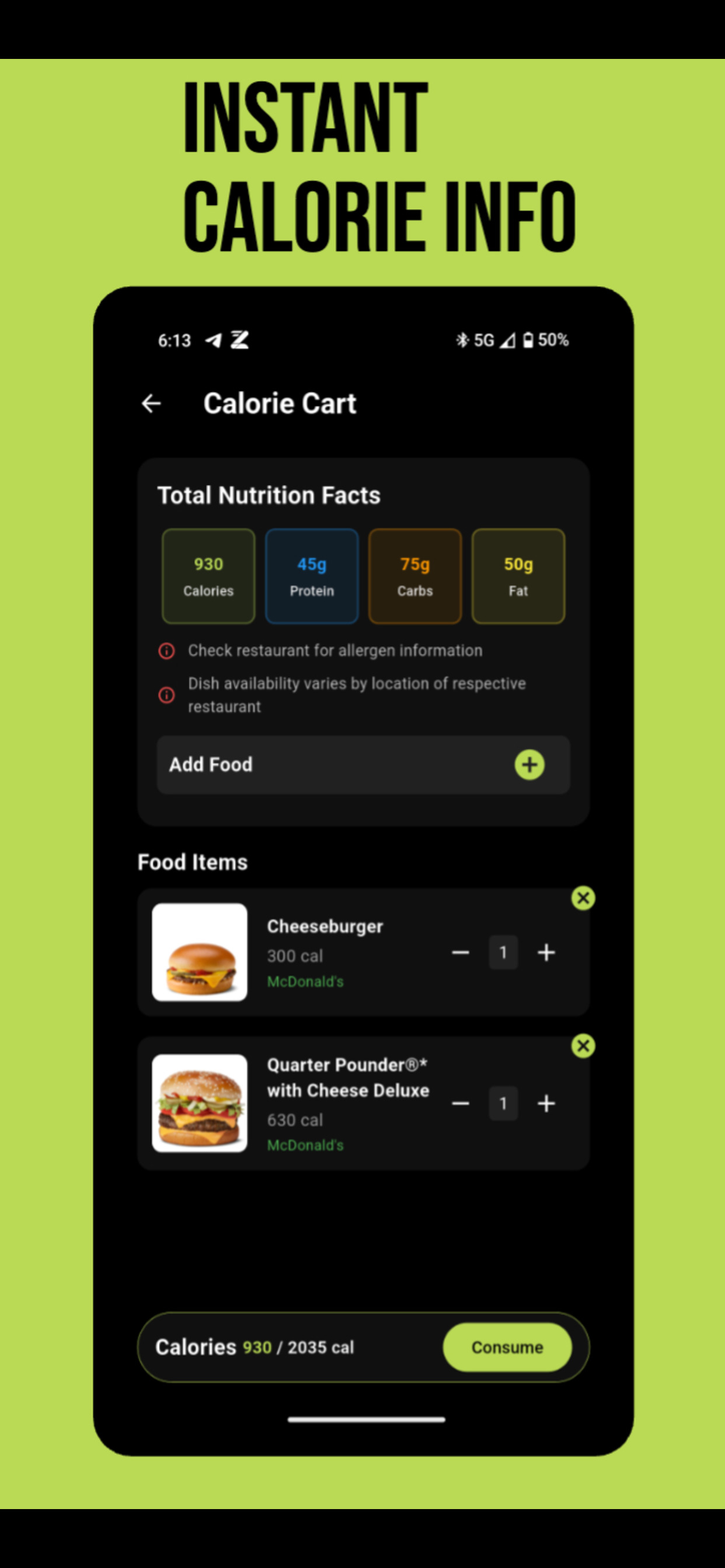 hungrX: Calories & Macros screenshot 5