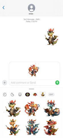 Professor Dragon Stickers screenshot