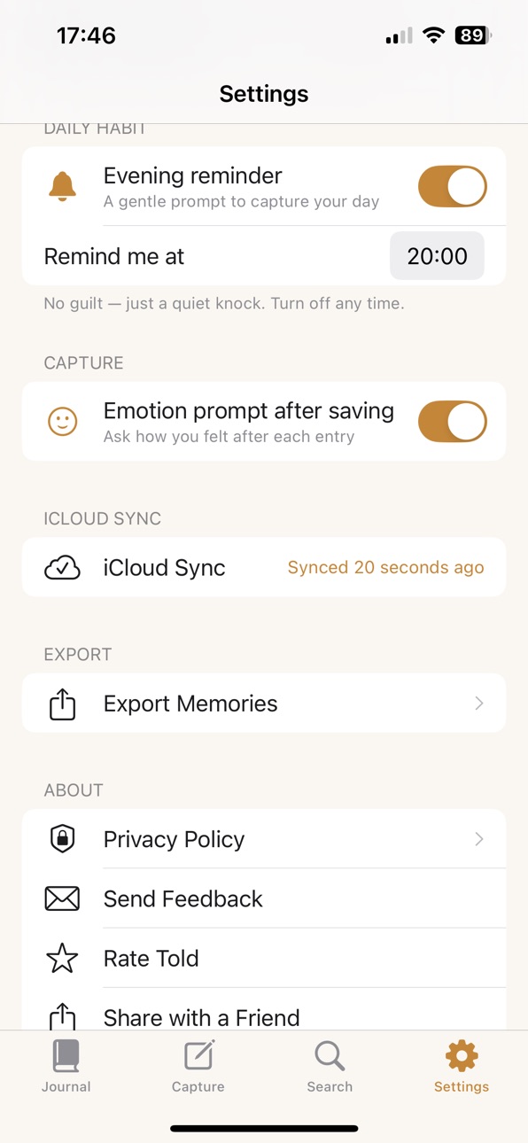 iPhone screenshot