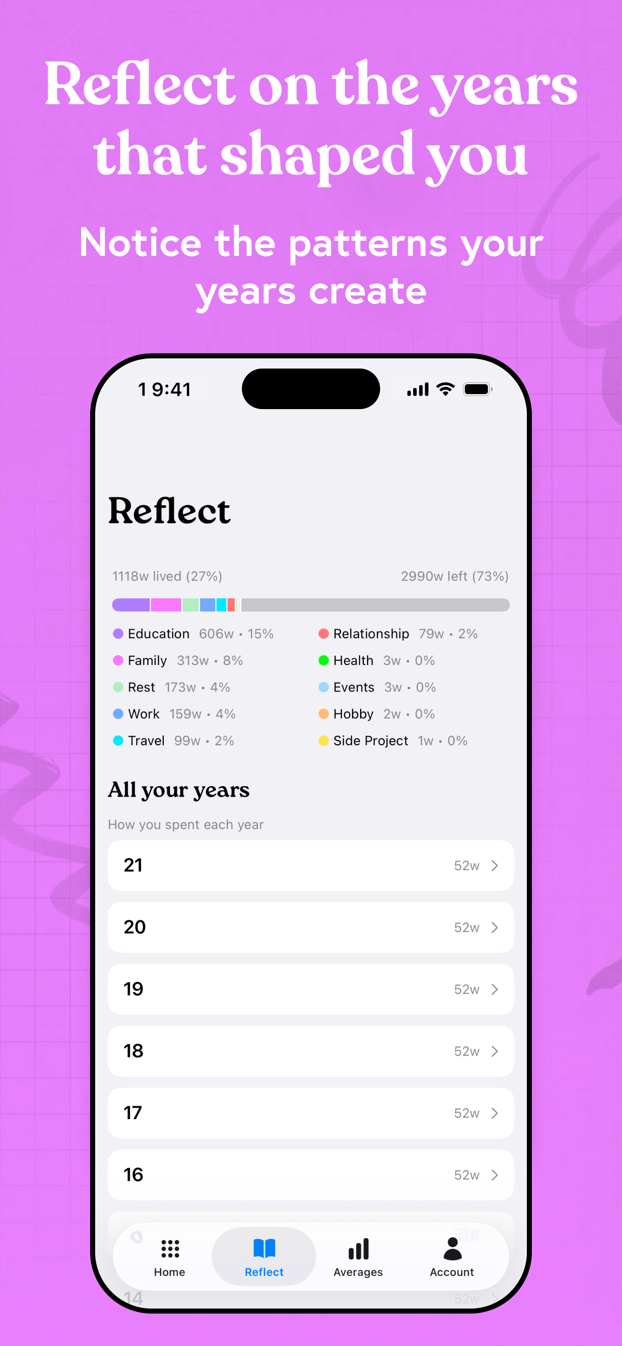 LifeWeeks – Life Tracker screenshot 4