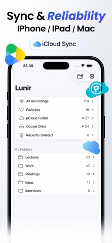 Lunir AI：录音转文字·会议纪要 screenshot