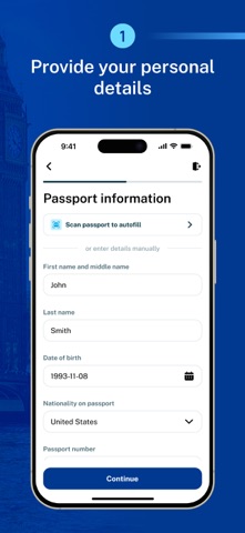UK ETA Visas iPhone screenshot