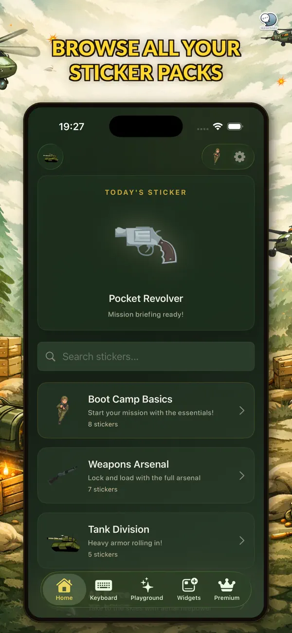 Screenshot #2 pour Military Stickers by ChatStick